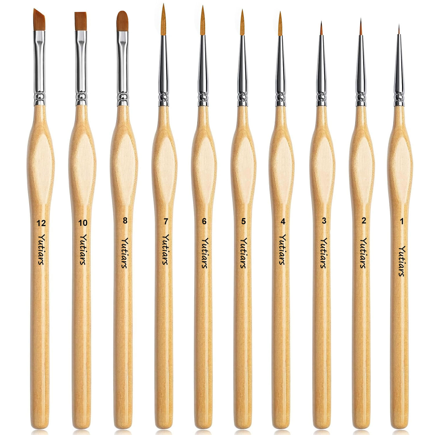 Miniature Painting Set - 10-częściowy zestaw precyzyjnych pędzli do detali