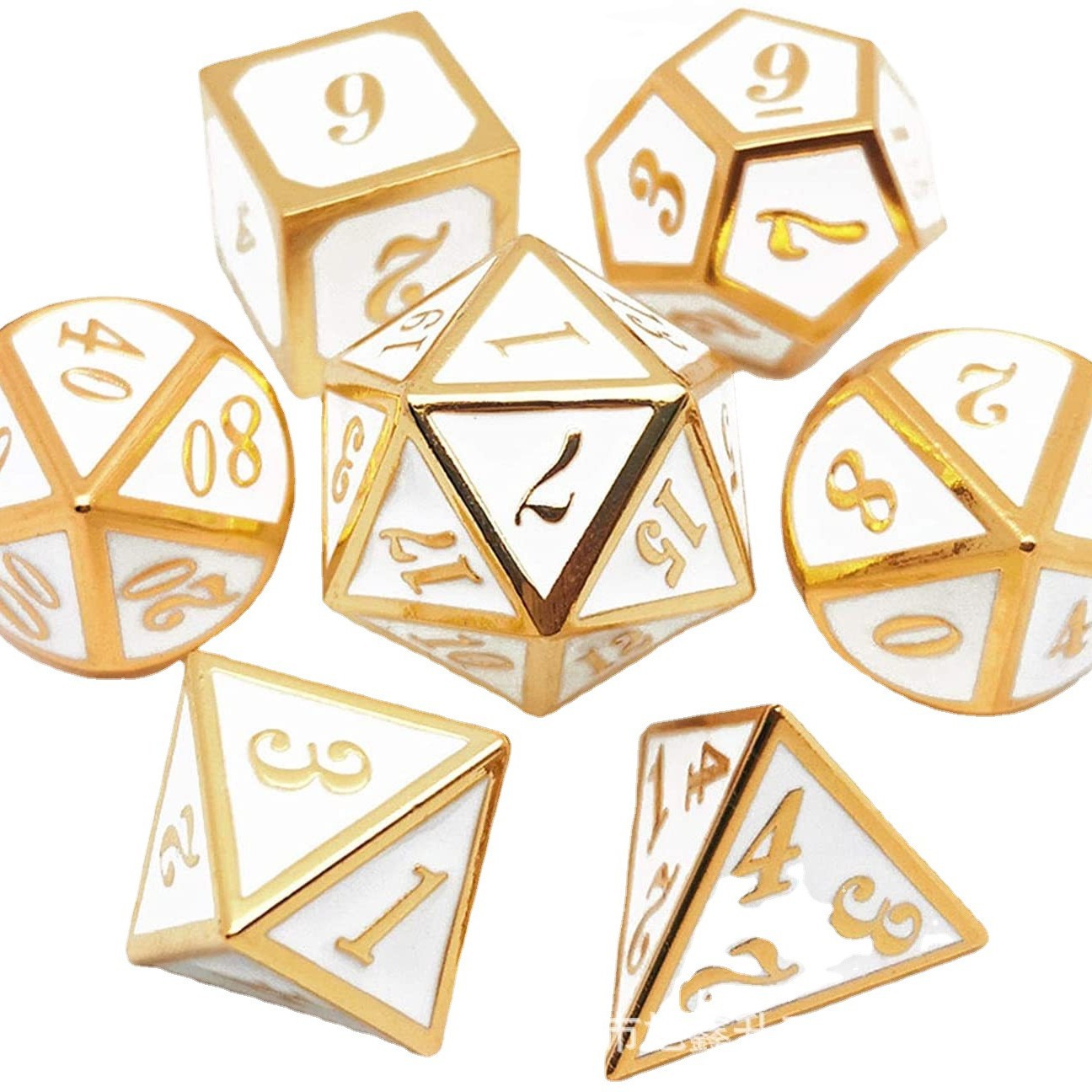 Board Game Dungeons And Dragons - Metalowy zestaw kości do D&D, TRPG,