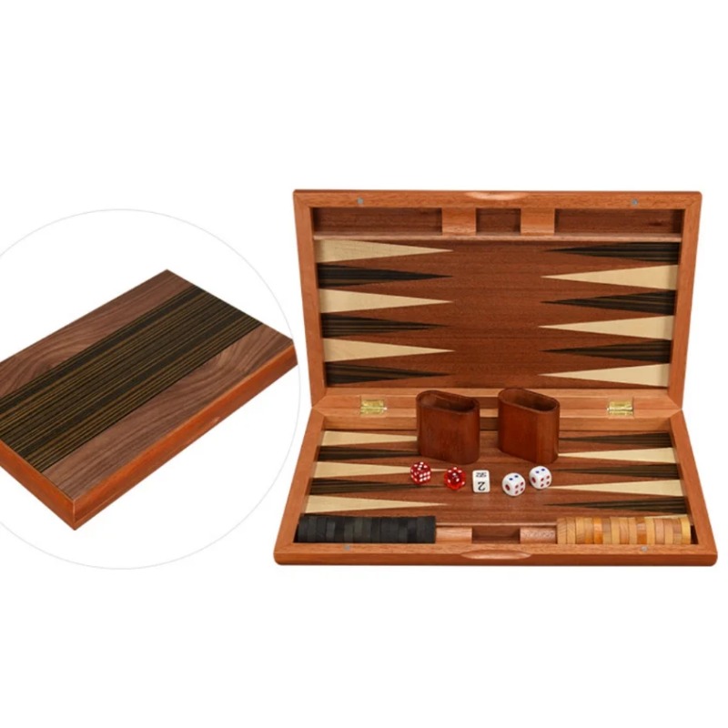 Board Game Harvest - Wysokiej jakości drewniana gra w backgammon,