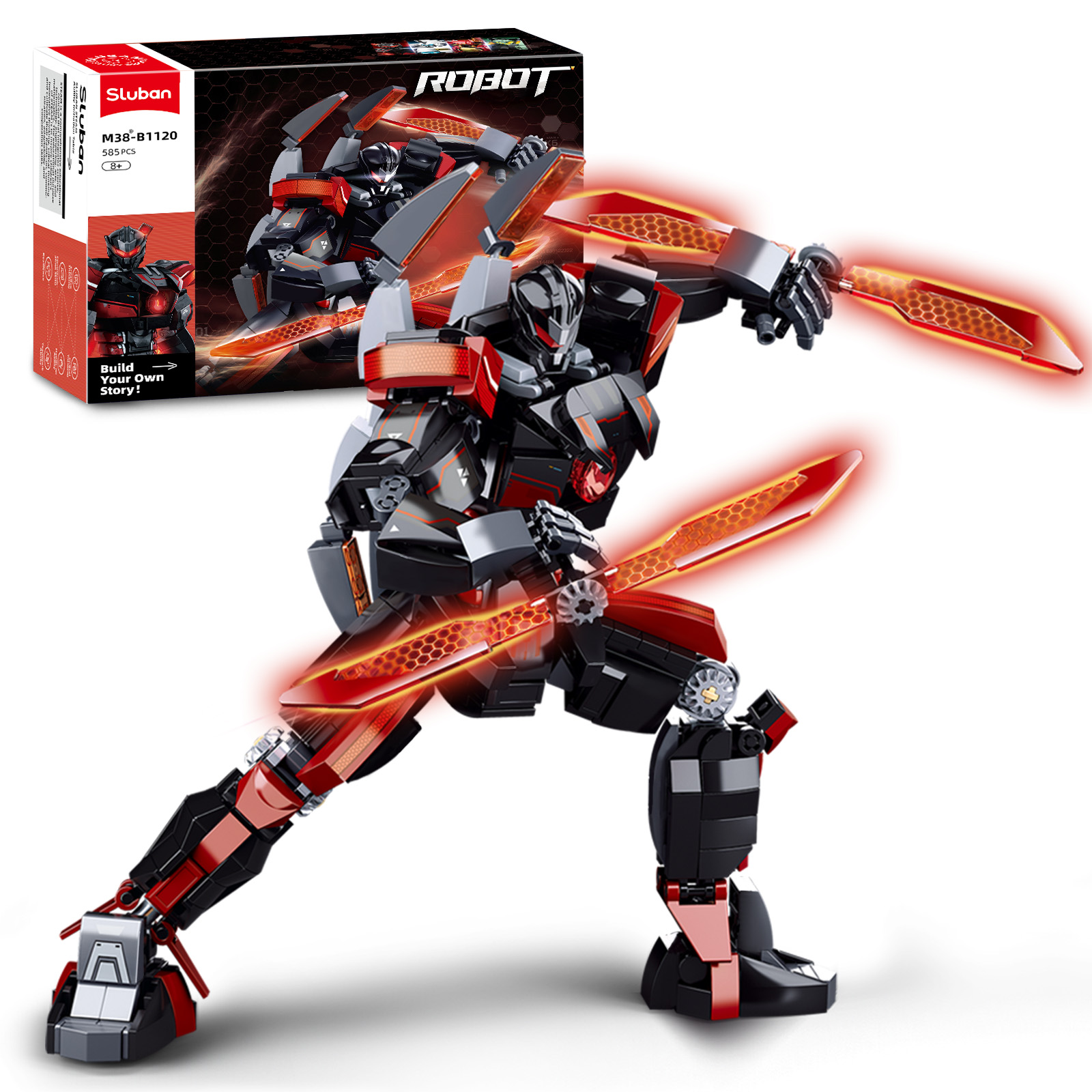 Board Game Unmatched - 585 elementów Ciemny Wędrowiec Mecha Klocki