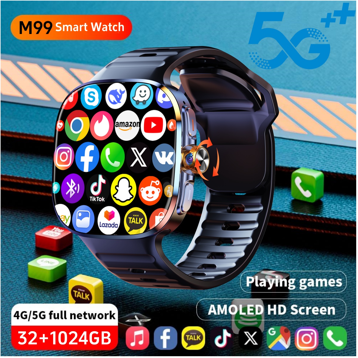 Board Game The Sims - Smartwatch M99 4G 5G Full Netcom,