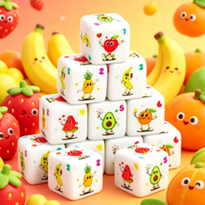 Board Game Dungeons And Dragons - Zestaw kostek Fruit D6, odpowiedni do