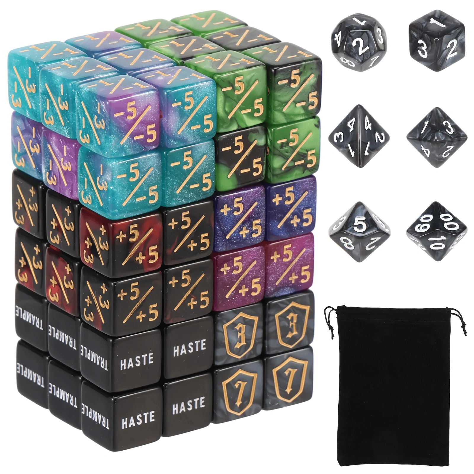 Game Token Counter - Zestaw 78 kości do MTG z