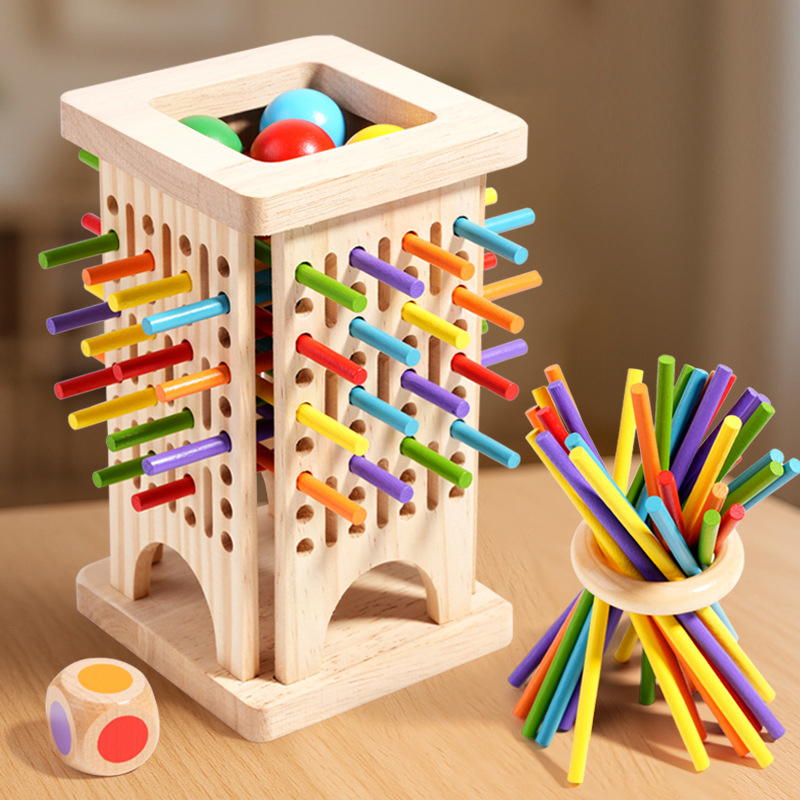 Gra Montessori Drewniana Gra P – Dice Tower Wooden recenzja i cena