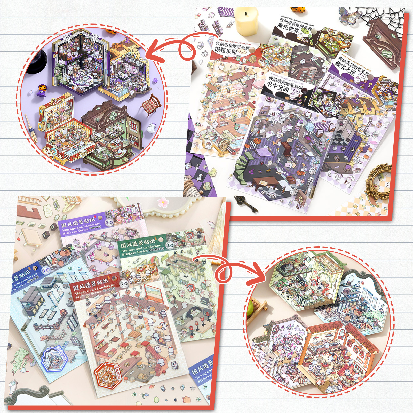 12/8Pc DIY 3D House Stickers S – Miniature Painting Set recenzja i cena
