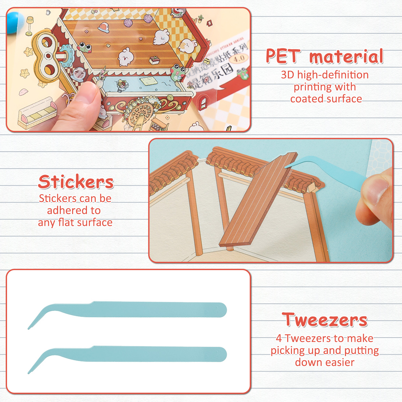 12/8Pc DIY 3D House Stickers S – Miniature Painting Set recenzja i cena