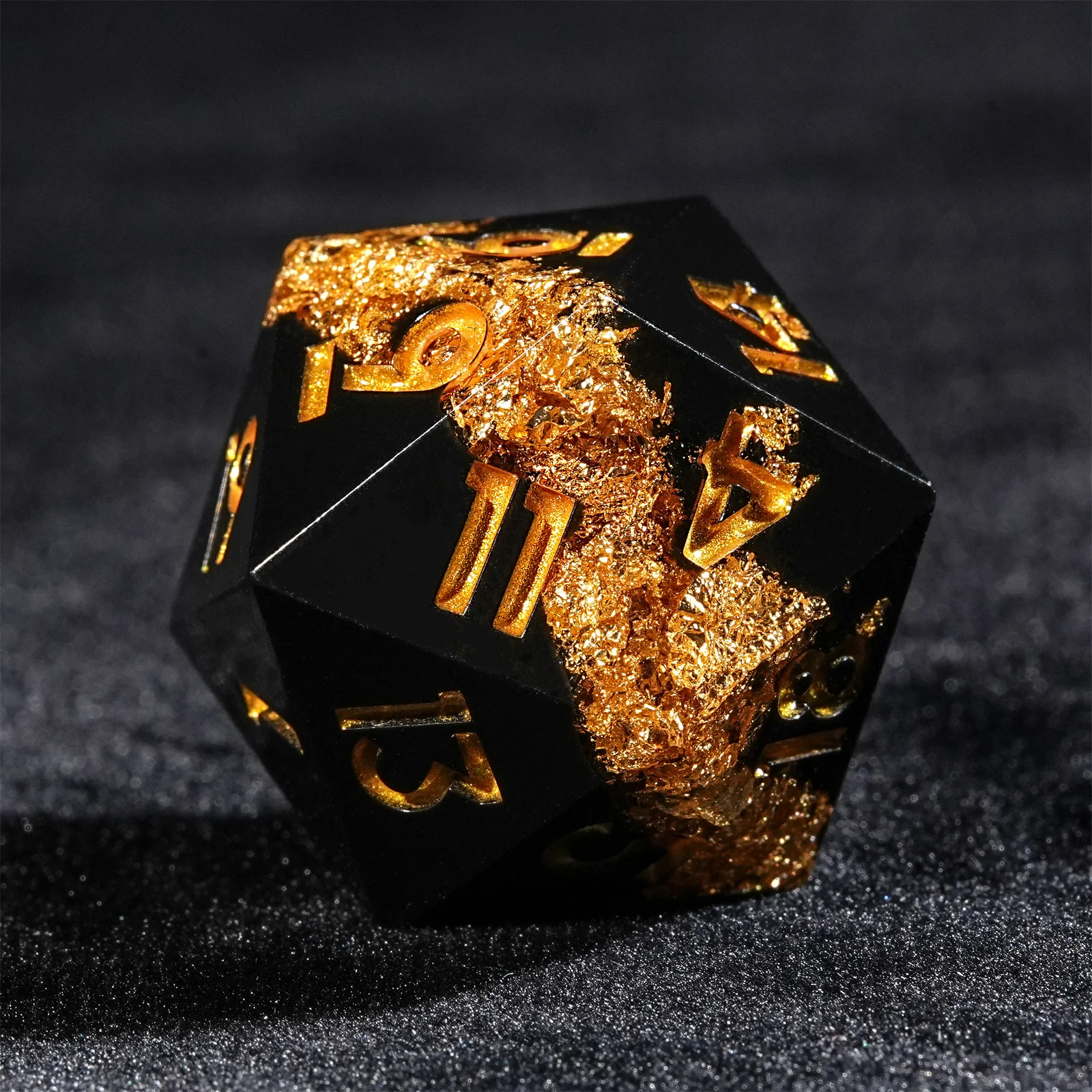 7szt DND Dice Resin Black Gold – Board Game Dungeons And Dragons recenzja i cena