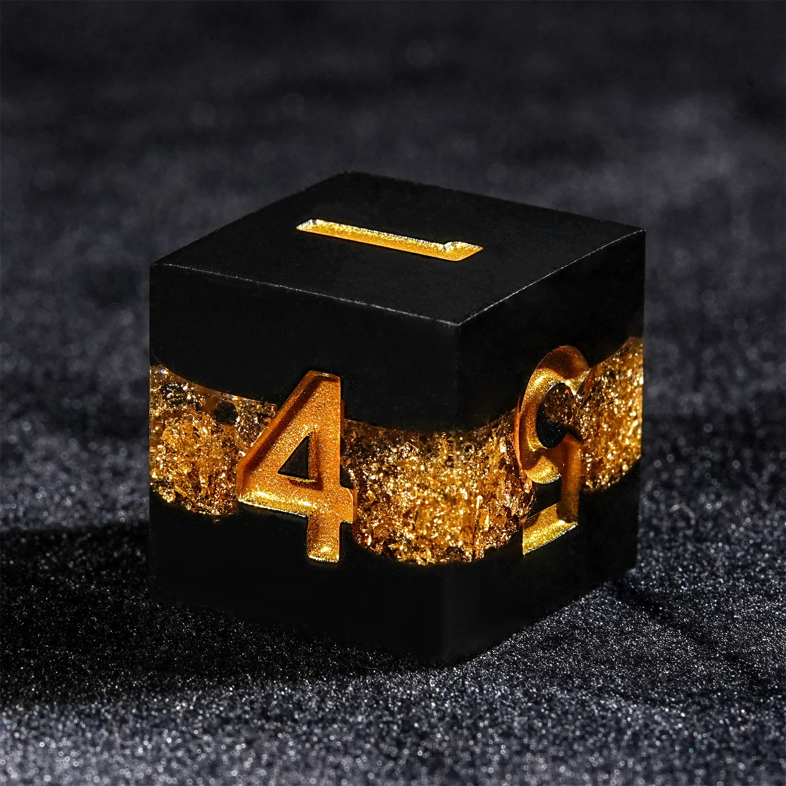 7szt DND Dice Resin Black Gold – Board Game Dungeons And Dragons recenzja i cena