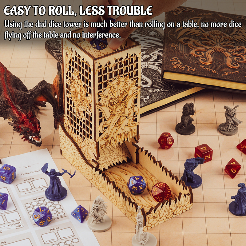 Wieża do gry w kości D & D z t – Dice Tower Wooden recenzja i cena