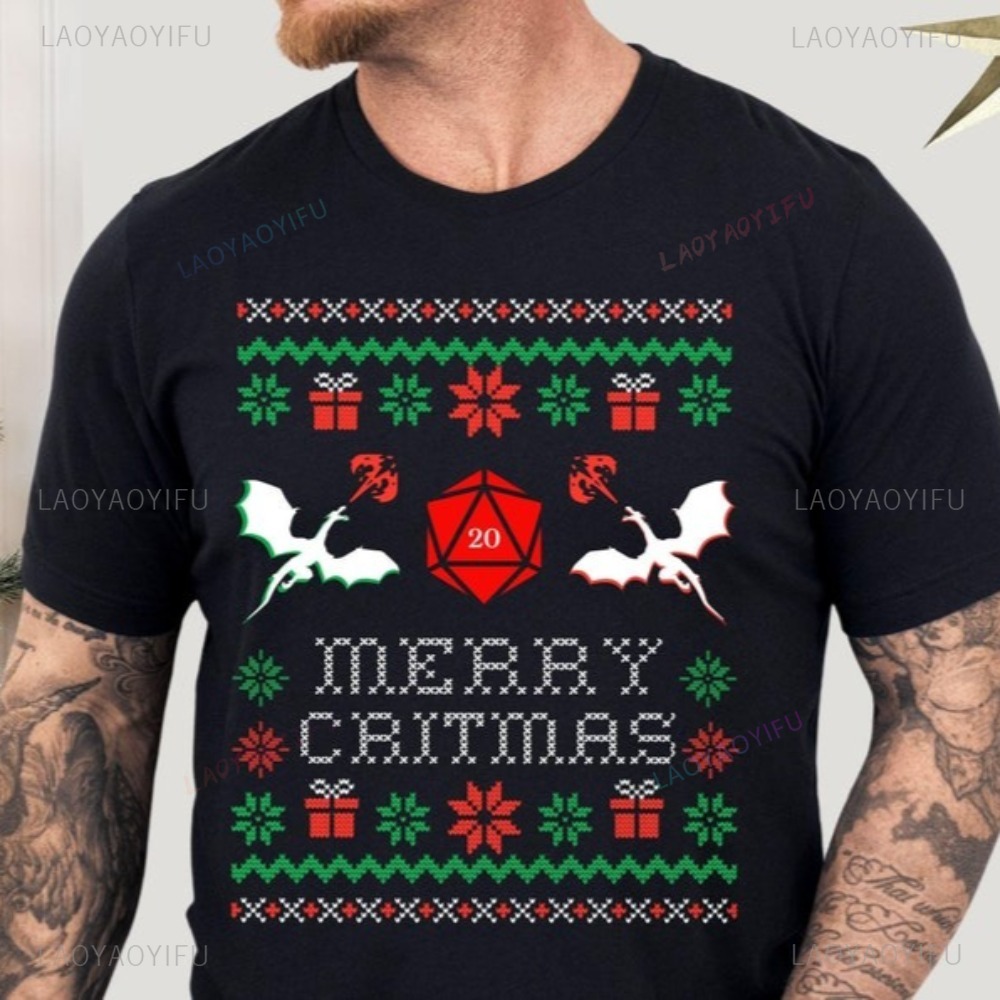 Koszulka DND Merry Critmas Dun – Board Game Dungeons And Dragons recenzja i cena