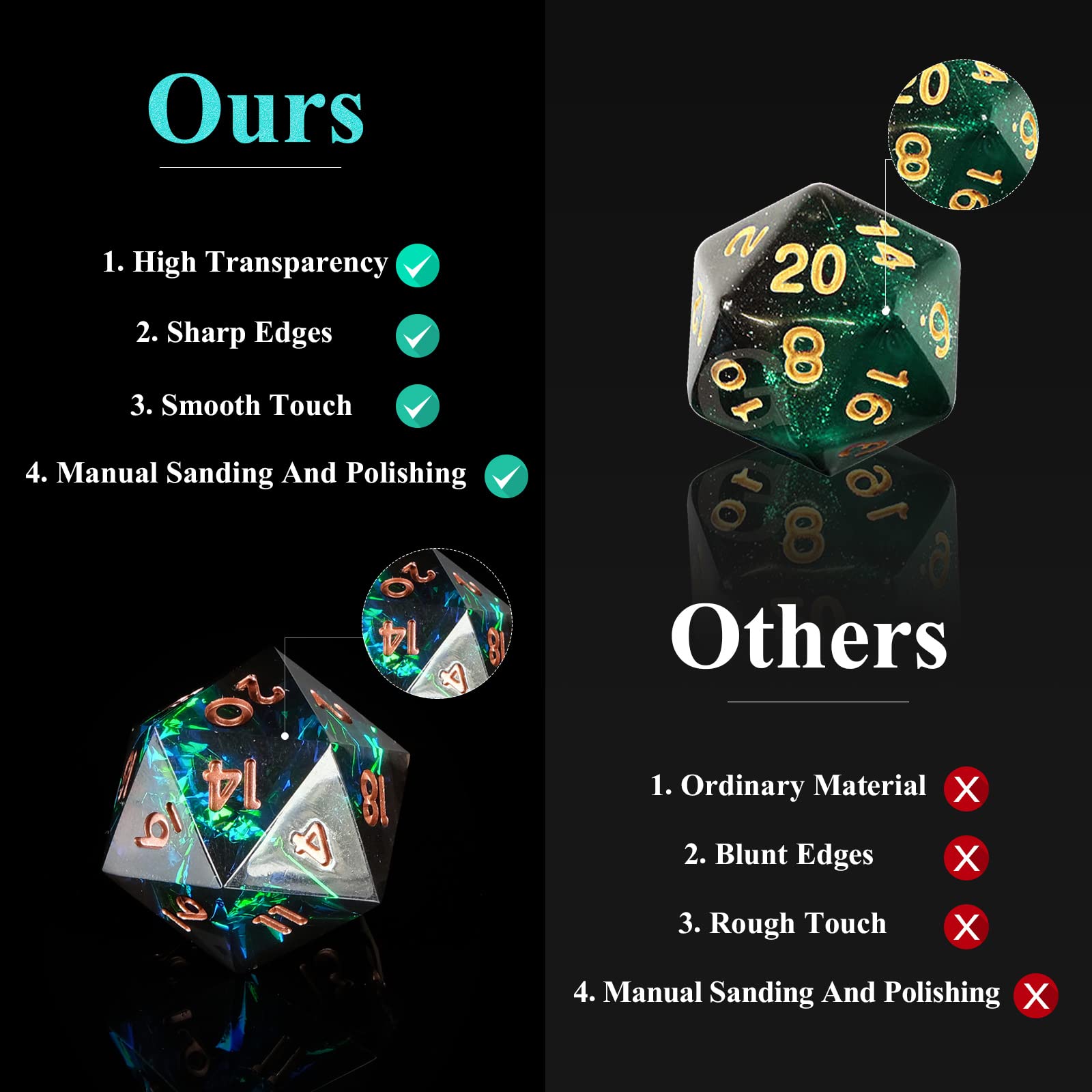 Zestaw kości DND z żywicy Shar – Board Game Dungeons And Dragons recenzja i cena