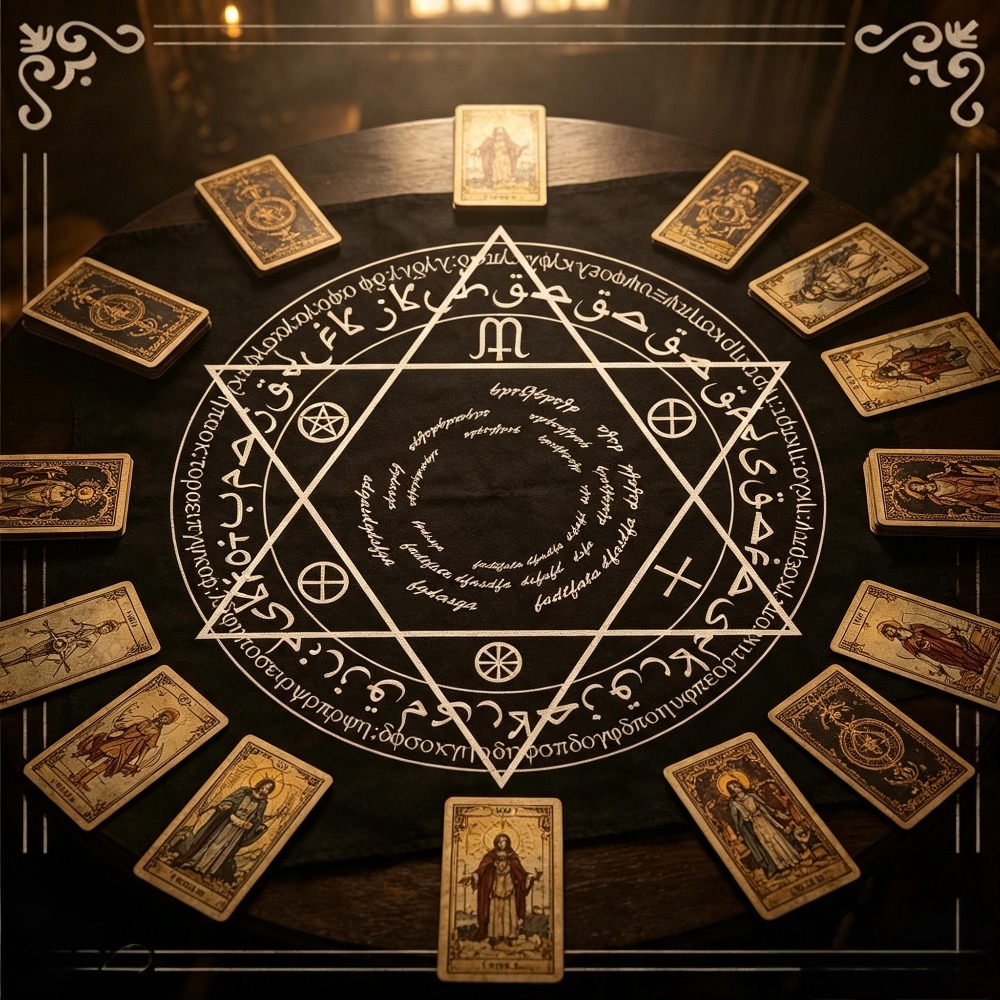 Kwadratowa mata do tarota 49 c – Board Game Vintage recenzja i cena