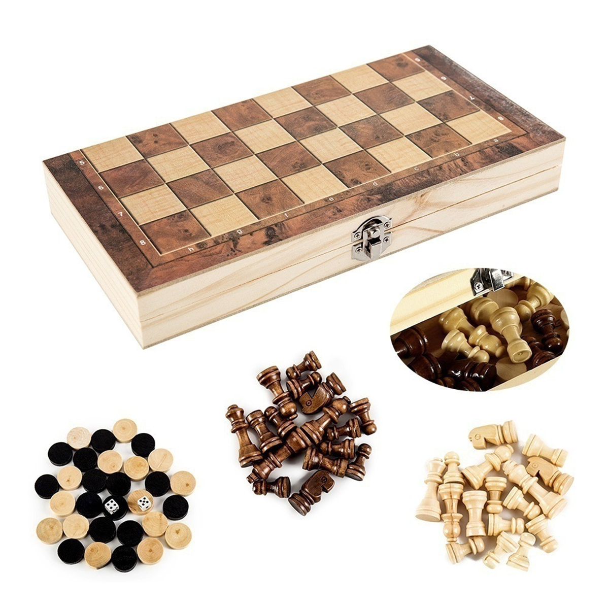 Zestaw drewnianych gier 3 w 1: – Board Game Harvest recenzja i cena