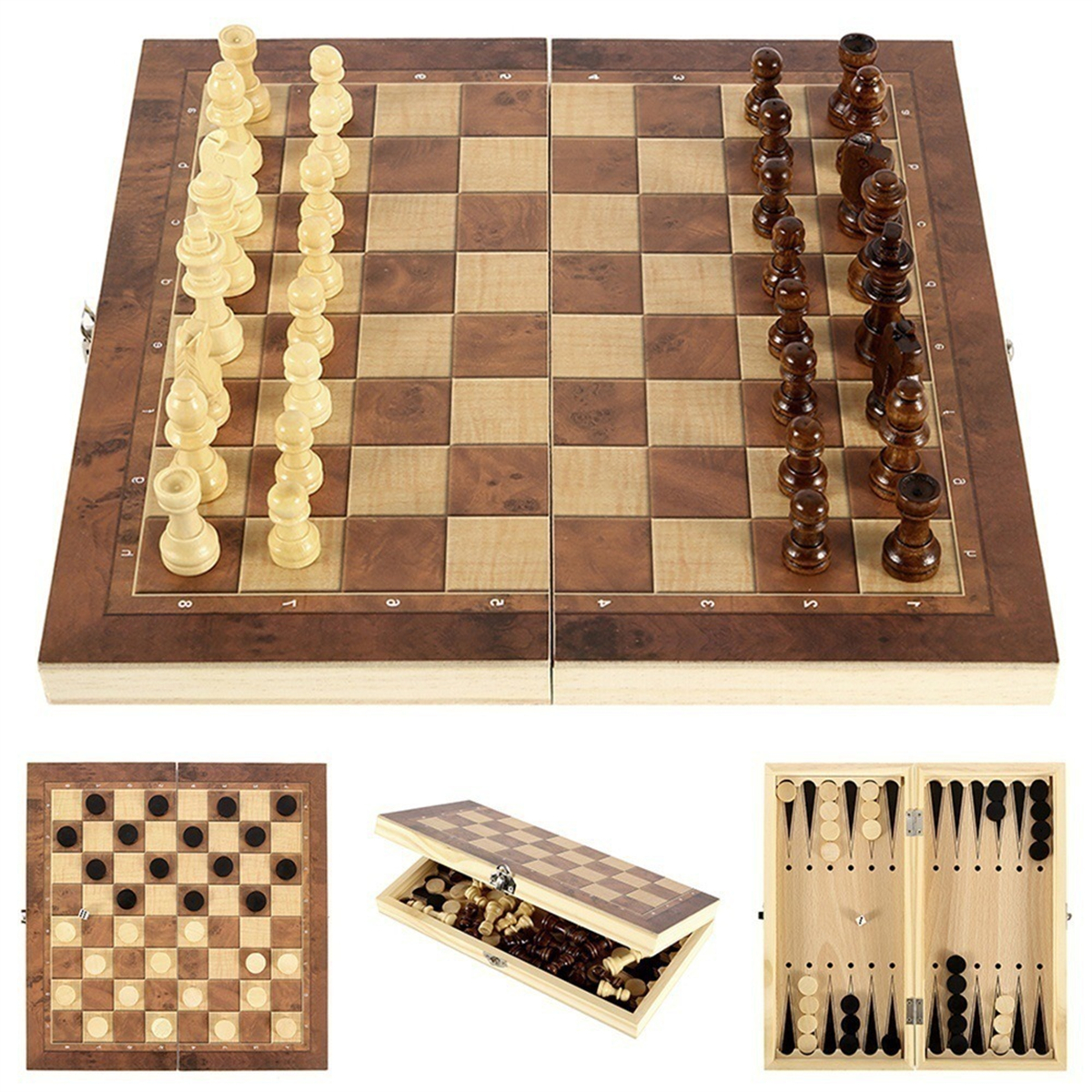 Zestaw drewnianych gier 3 w 1: – Board Game Harvest recenzja i cena